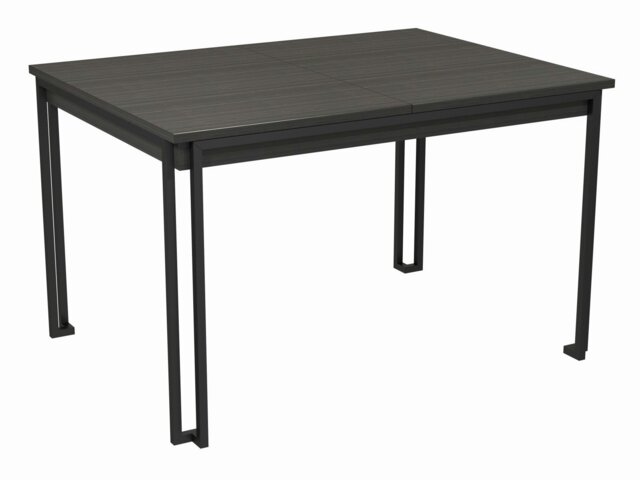 Rackhams Federico Oak Veneer Extending Dining Table - Black Stained Oak Veneer - Black - image 1