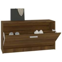 Rackhams Shoe Bench Brown Oak 80x24x45 cm Engineered Wood - thumbnail 4