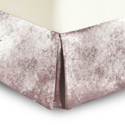 Rackhams Crushed Velvet Platform Valance Sheet - Blush Pink - Single