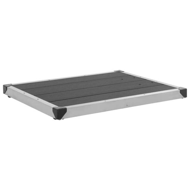 Rackhams Outdoor Shower Tray WPC Stainless Steel 80x62 cm Grey