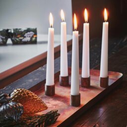 Rackhams Rectangle Centrepiece Metal with Magnetic Candle Holders - Copper - thumbnail 4