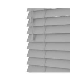 Rackhams Pebble Grey Wooden Venetian Blinds With Strings (130cm drop) - 240cm