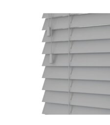 Rackhams Pebble Grey Wooden Venetian Blinds With Strings (130cm drop) - 240cm - thumbnail 2
