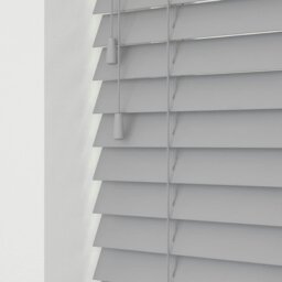 Rackhams Pebble Grey Wooden Venetian Blinds With Strings (130cm drop) - 240cm - thumbnail 3