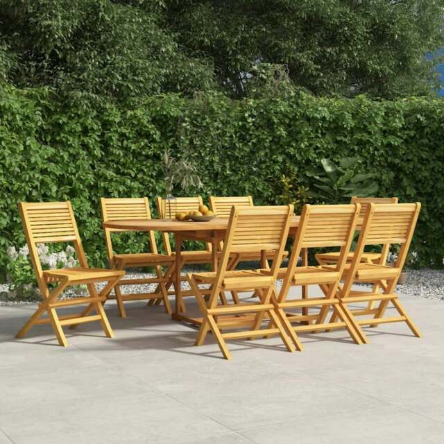 Rackhams Folding Garden Chairs 8 pcs 47x62x90 cm Solid Wood Teak