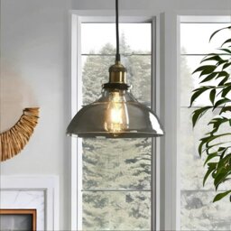 Rackhams Industrial Antique Brass Effect Glass Light Shade - thumbnail 5