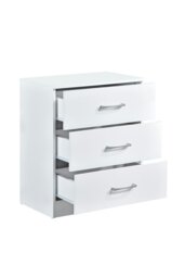 Rackhams Highbury 3 Piece Bedroom Set With 2 Door Double Wardrobe - White - thumbnail 6