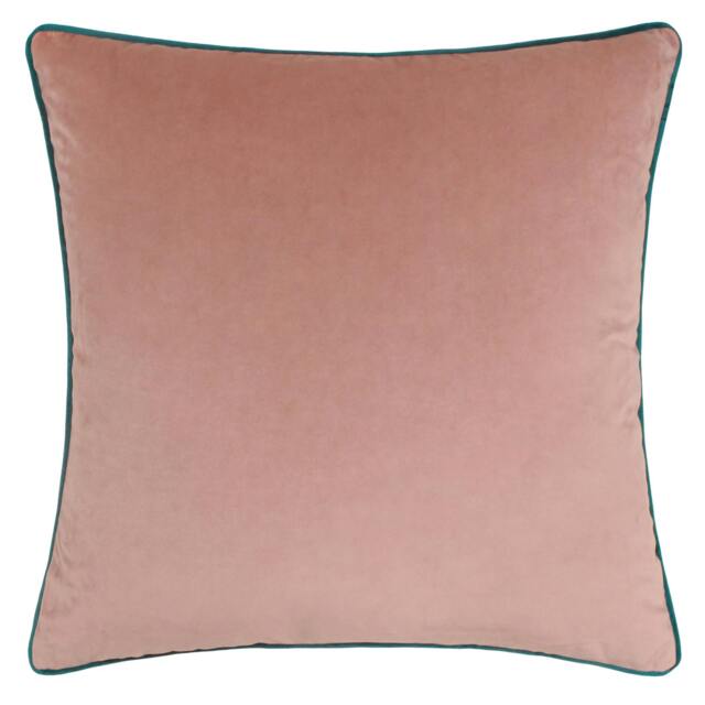 Rackhams Meridian Velvet Cushion Cover - Blush/Teal - 45cm x 45cm - Blush/Teal - 100% Polyester - image 1