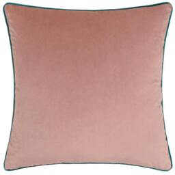 Rackhams Meridian Velvet Cushion Cover - Blush/Teal - 45cm x 45cm - Blush/Teal - 100% Polyester - thumbnail 2