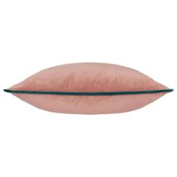 Rackhams Meridian Velvet Cushion Cover - Blush/Teal - 45cm x 45cm - Blush/Teal - 100% Polyester - thumbnail 3