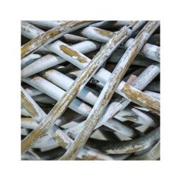 Rackhams Rattan Wreath White - 50cm - White - thumbnail 4