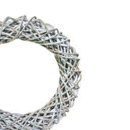 Rackhams Rattan Wreath White - 50cm - White - thumbnail 6