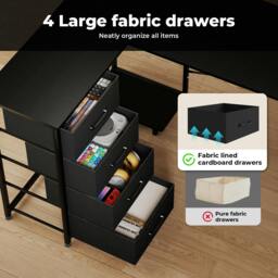 Rackhams Office Gaming Desk Reversible L-shaped Corner Computer Table 4 Drawers - thumbnail 5