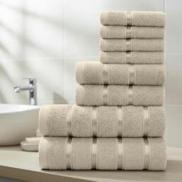 Rackhams Boston 8 PCS Towel Bale Set - Beige - Beige - thumbnail 1