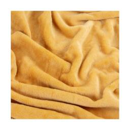 Rackhams Harrow Fleece Throw - Ochre - 140cm x 180cm - Ochre - 100% Polyester - thumbnail 3
