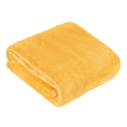 Rackhams Harrow Fleece Throw - Ochre - 140cm x 180cm - Ochre - 100% Polyester