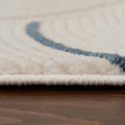 Rackhams Carmel Cream-Blue Geometric Rug - 6070 - 80X150 cm - thumbnail 5