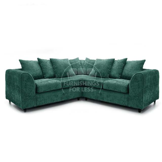Rackhams Monaco Chenille Fabric 5 Seater Corner Sofa - Teal - image 1