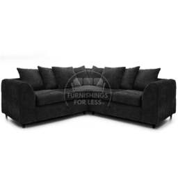 Rackhams Monaco Chenille Fabric 5 Seater Corner Sofa - Teal - thumbnail 4