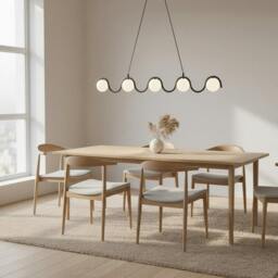 Rackhams SINUS Pendant lamp 5 x G9 Black with White Shade - thumbnail 4