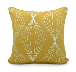 Rackhams Modern Geomtric Foil Print Cushion - 43cm x 43cm - Black - thumbnail 3