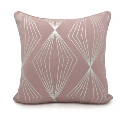 Rackhams Modern Geomtric Foil Print Cushion - 43cm x 43cm - Black - thumbnail 4