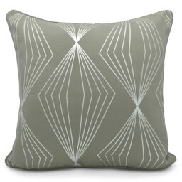 Rackhams Modern Geomtric Foil Print Cushion - 43cm x 43cm - Black - thumbnail 2