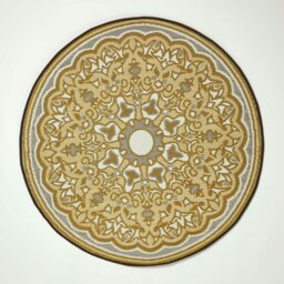 Rackhams Round Outdoor Rug Luxury Waterproof Reversible Recycled, For Garden, Rae - 180 x 180 cm - thumbnail 1