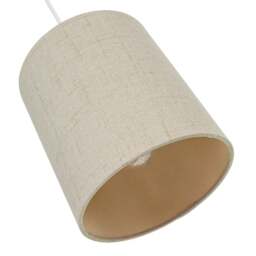 "Rackhams Contemporary and Sleek Taupe Linen Fabric 6"" Cylindrical Lamp Shade 60w Maximum" - thumbnail 3