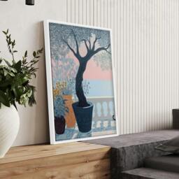 Rackhams Wall Decor Hallway - Set of 2 Italian Lifestyle Wall art Prints - 20 x 30 in / 50 x 76 cm - Matte Museum Quality Art Paper 290 gsm - Oak Frame - thumbnail 5