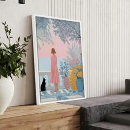 Rackhams Wall Decor Hallway - Set of 2 Italian Lifestyle Wall art Prints - 20 x 30 in / 50 x 76 cm - Matte Museum Quality Art Paper 290 gsm - Oak Frame - thumbnail 6