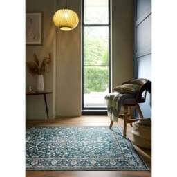 Rackhams Eco-Washable Green Rug Medallion Design - 120X170 cm - thumbnail 5