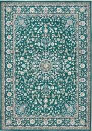 Rackhams Eco-Washable Green Rug Medallion Design - 120X170 cm