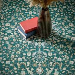 Rackhams Eco-Washable Green Rug Medallion Design - 120X170 cm - thumbnail 2