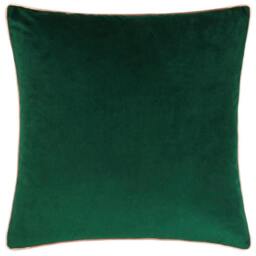Rackhams Meridian Velvet Cushion Cover - Emerald/Blush - 45cm x 45cm - Emerald/Blush - 100% Polyester - thumbnail 2