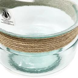 Rackhams Hemp - Rounded Aba Vase - Recycled Glass - 1 - Clear - thumbnail 3