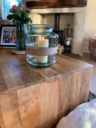 Rackhams Hemp - Rounded Aba Vase - Recycled Glass - 1 - Clear - thumbnail 5