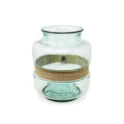 Rackhams Hemp - Rounded Aba Vase - Recycled Glass - 1 - Clear - thumbnail 1