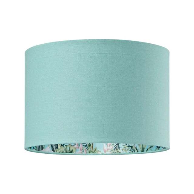 Rackhams Unique Jungle Print Duck Egg Lampshade with Palm Trees, Sloths and Elephants - image 1