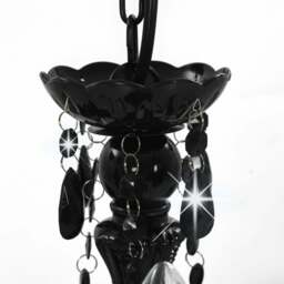 Rackhams Chandelier with Beads Black Round 3 x E14 - thumbnail 5