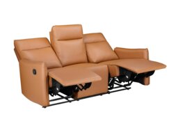 Rackhams Lugo 3-Seat Sofa Man Cognac PU - Red - thumbnail 3