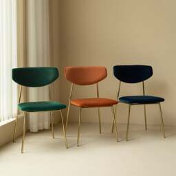 Rackhams Urban Dining Chair, Velvet - Green - 4 - thumbnail 4
