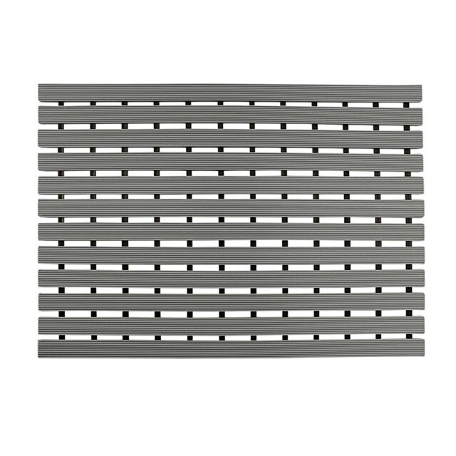 Rackhams Non-Slip Slatted Shower Mat in Grey - Grey - Shower Mat - image 1