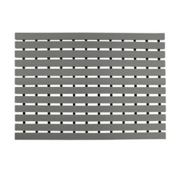 Rackhams Non-Slip Slatted Shower Mat in Grey - Grey - Shower Mat