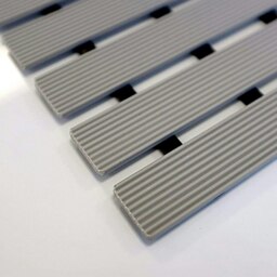 Rackhams Non-Slip Slatted Shower Mat in Grey - Grey - Shower Mat - thumbnail 3