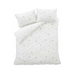 Rackhams Vintage Rosebud Lace 200 Thread Count Cotton Reversible Duvet Cover Set Blue - Super King - Blue - thumbnail 6