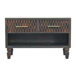 Rackhams Solid Wood Cadiz Carved Shoe Storage Bench - thumbnail 2