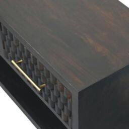 Rackhams Solid Wood Cadiz Carved Shoe Storage Bench - thumbnail 6