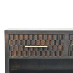 Rackhams Solid Wood Cadiz Carved Shoe Storage Bench - thumbnail 5