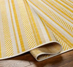 Rackhams Eagean-Global Yellow Ivory Off-White In- & Outdoor Rug - 160cm_diameter - thumbnail 5